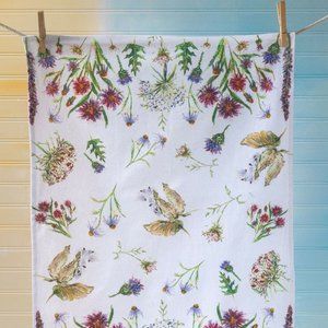 April Cornell Tea Towel Field Flowers Watercolor